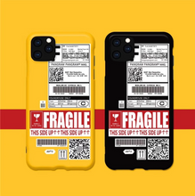 Load image into Gallery viewer, FRAGILE PARCEL SILICONE IPHONE CASE
